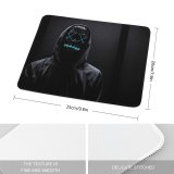 yanfind The Mouse Pad Black Dark Neon Dark Hoodie Light Pattern Design Stitched Edges Suitable for home office game