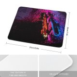 yanfind The Mouse Pad Blur Focus Dark Time Design Illuminated Lights Evening Technology Electricity Colorful Display Pattern Design Stitched Edges Suitable for home office game