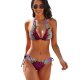 yanfind Bikini Carsten Heyer Flowers Purple Flower Macro Closeup Petals Blossom Bloom Spring Pericallis Women's Sexy Backless Swimwear Two Piece Summer
