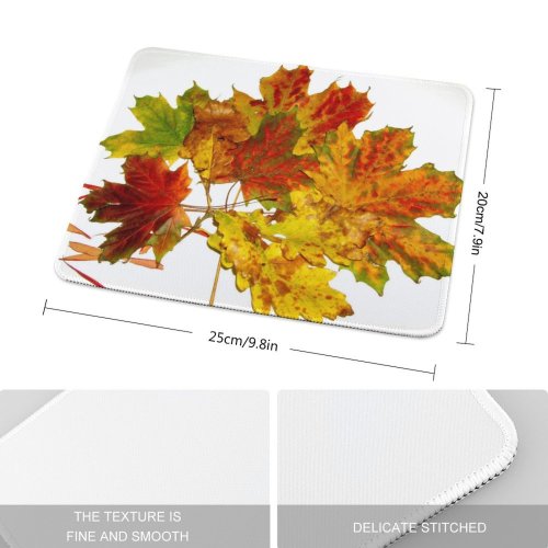 yanfind The Mouse Pad Maple Autumn Woody Leaves Maple Plant Fall Decoration Flowering Leaf Leaf Tree Pattern Design Stitched Edges Suitable for home office game