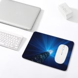 yanfind The Mouse Pad Otto Berkeley Light Beam Skyscraper Look Modern Architecture Building Night Light Show Pattern Design Stitched Edges Suitable for home office game