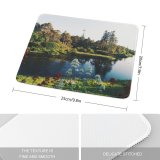 yanfind The Mouse Pad Landscape Plant Forest Recess Castle Pictures Outdoors Flora Tree Free Flower Pattern Design Stitched Edges Suitable for home office game