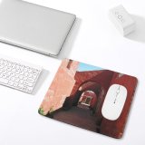 yanfind The Mouse Pad Building Fortification Brick Church Arch City Catalina Ancient Santa Catarina Mediterranian Historic Pattern Design Stitched Edges Suitable for home office game