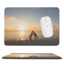 yanfind The Mouse Pad Backlit Sand Maldives Romance Surf Affair Sunset Kissing Evening Leisure Island Love Pattern Design Stitched Edges Suitable for home office game