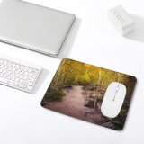 yanfind The Mouse Pad Collins Aspen Trees Pathway Forest Rocks Trails Beautiful Pattern Design Stitched Edges Suitable for home office game