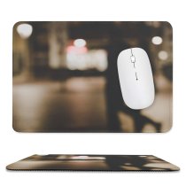 yanfind The Mouse Pad Blur Focus City Dark Illuminated Lights Evening Defocused Luminescence Couple Abstract Reflection Pattern Design Stitched Edges Suitable for home office game