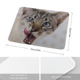yanfind The Mouse Pad Blur Focus Whiskers Cat Depth Field Pet Tabby Fur Furry Funny Adorable Pattern Design Stitched Edges Suitable for home office game