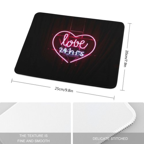 yanfind The Mouse Pad Valentines Love Lowlight Light Free Neon Quote Valentine Heart Wallpapers Images Pattern Design Stitched Edges Suitable for home office game