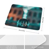 yanfind The Mouse Pad Blur Focus Dark Field Lensball Round Ball Reflection Crystal Depth Pattern Design Stitched Edges Suitable for home office game