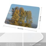 yanfind The Mouse Pad Tree Trees Plant Wood Forest Leafs Autumn Leaf Woody Natural Landscape Sky Pattern Design Stitched Edges Suitable for home office game