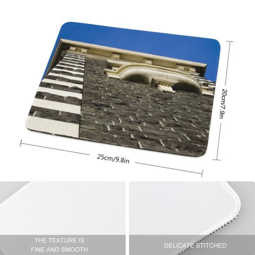 yanfind The Mouse Pad Building Perspective Architectural City Sky Upward Facade Estate Angles Wall Window Zealand Pattern Design Stitched Edges Suitable for home office game