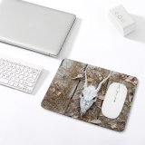 yanfind The Mouse Pad Pine Deer Decay Mood Creepy Dried Scary Gothic Rustic Dead Skull Wood Pattern Design Stitched Edges Suitable for home office game