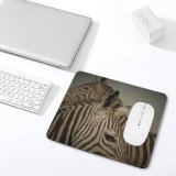 yanfind The Mouse Pad Welt Zebra Striped Lined with Respect Closeness Maasai Mara Savannas Wildlife Herbivore Pattern Design Stitched Edges Suitable for home office game