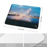 yanfind The Mouse Pad Blur Journey Street Illuminated Lights Downtown Clouds Sunset Fast Traffic Evening Travel Pattern Design Stitched Edges Suitable for home office game