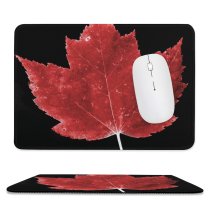 yanfind The Mouse Pad Maple Autumn Woody Leaves Maple Plant Fall Flower Flowering Leaf Leaf Tree Pattern Design Stitched Edges Suitable for home office game