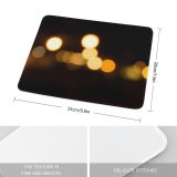 yanfind The Mouse Pad Blur Focus Center Magic City Dark Design Shining Celebration Illuminated Lights Light Pattern Design Stitched Edges Suitable for home office game