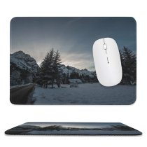 yanfind The Mouse Pad Abies Tree Pine Domain Plant Fir Spruce Public Outdoors Wallpapers Road Pattern Design Stitched Edges Suitable for home office game