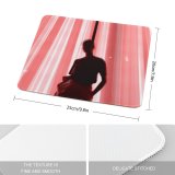yanfind The Mouse Pad Blur Illuminate Curtain Lights Window Light Portrait Neon Abstract Glow Motion Silhouette Pattern Design Stitched Edges Suitable for home office game