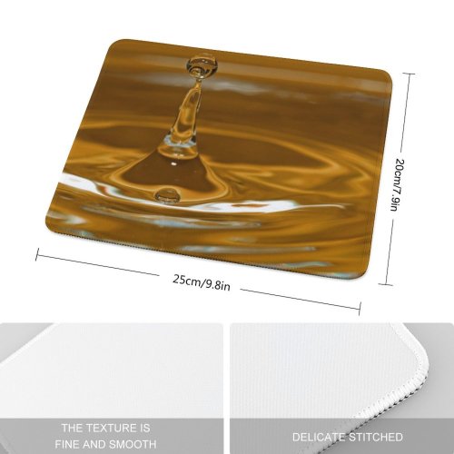 yanfind The Mouse Pad Waterdrops Macro Droplets Colour Drop Liquid Fluid Still Life Pattern Design Stitched Edges Suitable for home office game