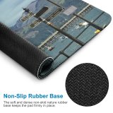 yanfind The Mouse Pad Boating Boats Tourism Coast Coastline Clouds Port Landscape Mountains Travel Bridge Marina Pattern Design Stitched Edges Suitable for home office game