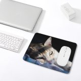 yanfind The Mouse Pad Funny Curiosity Cute Sleep Little Young Eye Studio Siamese Kitten Whisker Fur Pattern Design Stitched Edges Suitable for home office game