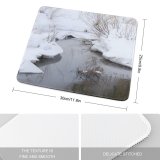 yanfind The Mouse Pad Enjoy Certain Comment Please Used Give Winter Natural Atmospheric Landscape Sky Seeing Pattern Design Stitched Edges Suitable for home office game