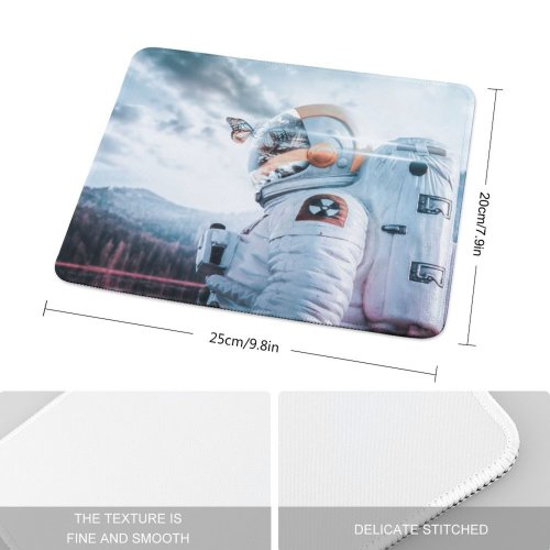 yanfind The Mouse Pad Comfreak Radioactive Suit Butterfly Science Clouds Sky Reflection Nuclear Pattern Design Stitched Edges Suitable for home office game