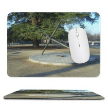 yanfind The Mouse Pad Earth Anchor Sea Trees Sculpture Sky Sky Tree Playground Plant Recreation Sundial Pattern Design Stitched Edges Suitable for home office game