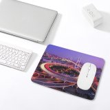 yanfind The Mouse Pad Nanpu Bridge Modern Architecture Cityscape Shanghai City Lights Exposure Pattern Design Stitched Edges Suitable for home office game