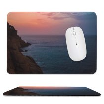 yanfind The Mouse Pad Luca Bravo Sunset Cliff Seascape Dawn Moon Seashore Coastline Sky Pattern Design Stitched Edges Suitable for home office game
