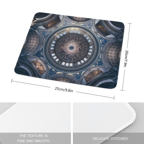 yanfind The Mouse Pad Otto Berkeley St Paul's Cathedral United Kingdom London Church Dome Ceiling Look Pattern Design Stitched Edges Suitable for home office game
