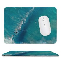 yanfind The Mouse Pad Scenery Teal Young Foam Activities Ocean Outdoors Wave Leisure Wallpapers Catch Pattern Design Stitched Edges Suitable for home office game