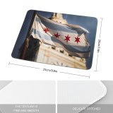 yanfind The Mouse Pad Blur Focus Chicago Freedom Depth Daylight Daytime Field Shallow States Flag Selective Pattern Design Stitched Edges Suitable for home office game