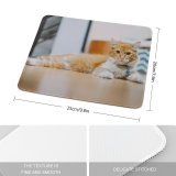 yanfind The Mouse Pad Funny Curiosity Sit Young Pretty Eye Family Kitten Whisker Downy Fur Portrait Pattern Design Stitched Edges Suitable for home office game