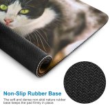 yanfind The Mouse Pad Pet Funny Outdoors Kitten Portrait Wildlife Curiosity Cute Furry Face Eye Whisker Pattern Design Stitched Edges Suitable for home office game
