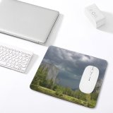yanfind The Mouse Pad California Grass Wilderness Thunder Half Forest Dome Cloud Clouds Highland Mountainous Waterfall Pattern Design Stitched Edges Suitable for home office game
