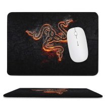 yanfind The Mouse Pad Dark Forged Razer Fire Pattern Design Stitched Edges Suitable for home office game
