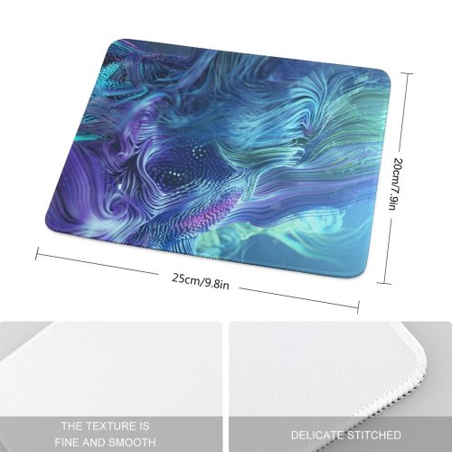 yanfind The Mouse Pad Dante Metaphor Abstract Strands CGI Cyan Trails Pattern Design Stitched Edges Suitable for home office game