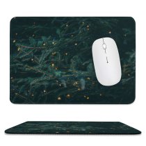 yanfind The Mouse Pad Celebrations Christmas Pine Trees Decoration LED Lights Christmas Decoration Pattern Design Stitched Edges Suitable for home office game