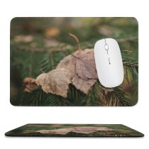 yanfind The Mouse Pad Abies Tree Pine Plant Fir Larch Leaf Free Spruce Yew Forest Pattern Design Stitched Edges Suitable for home office game