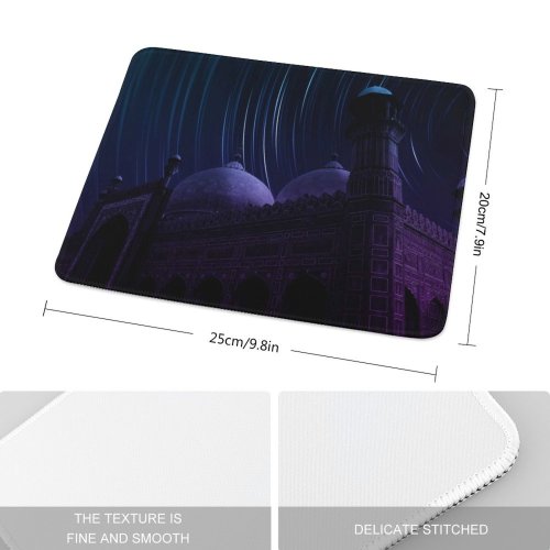 yanfind The Mouse Pad Nouman Younas Black Dark Badshahi Lahore Pakistan Masjid Star Trails Dark Night Pattern Design Stitched Edges Suitable for home office game