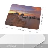 yanfind The Mouse Pad Boats Coast Sand Clouds Island Peaceful Tranquil Scenic Idyllic Seashore Cliffs Dawn Pattern Design Stitched Edges Suitable for home office game