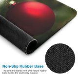 yanfind The Mouse Pad Blur Focus Christmas Field Hanging Decoration Celebration Ball Ornament Depth Pattern Design Stitched Edges Suitable for home office game