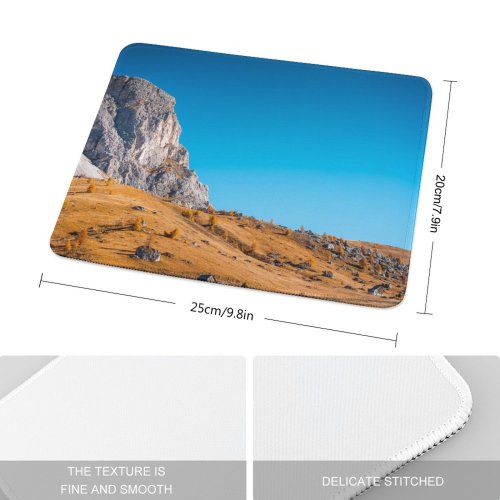yanfind The Mouse Pad Cliff Landscape Autumn Clear Sky Pattern Design Stitched Edges Suitable for home office game