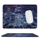 yanfind The Mouse Pad Otto Berkeley London City Cityscape Night Lights Skyscrapers Tower Gherkin Heron Tower Pattern Design Stitched Edges Suitable for home office game