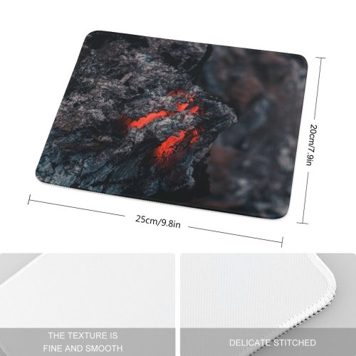 yanfind The Mouse Pad Eruption Fogo Domain Rock Pictures Winter Outdoors Fire Onfire Volcano HQ Pattern Design Stitched Edges Suitable for home office game