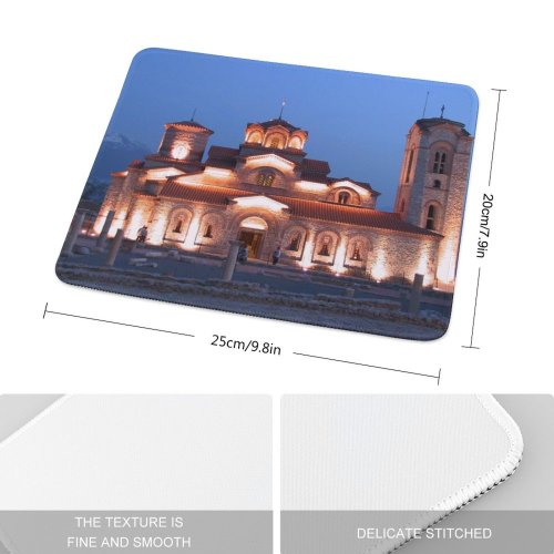 yanfind The Mouse Pad Building Place Church Sky Facade Classical Plaoshnik Historic Worship Ohrid Architecture Byzantine Pattern Design Stitched Edges Suitable for home office game