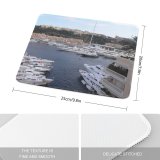 yanfind The Mouse Pad Marina Harbor Monaco Waterway Monte Formula Vehicle Yacht Luxury Dock Boat Port Pattern Design Stitched Edges Suitable for home office game