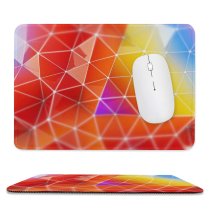 yanfind The Mouse Pad Abstract Colorful Triangles Gradients Polygonal Pattern Design Stitched Edges Suitable for home office game
