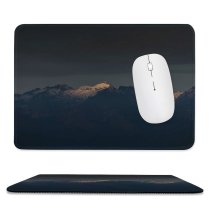 yanfind The Mouse Pad Landscape Peak Pictures Outdoors Grey Snow Light Alessio Free Range Ray Pattern Design Stitched Edges Suitable for home office game